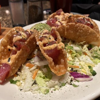 BJ's Restaurant & Brewhouse - Ahi Poke Tacos* - American Near Me - Arcadia, California BJ's Restaurant & Brewhouse - Ahi Poke Tacos* - American Near Me - Arcadia, California