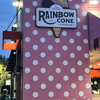The Original Rainbow Cone - a pink building with white polka dots - Ice Cream & Frozen Yogurt Near Me - Bolingbrook, Illinois The Original Rainbow Cone - a pink building with white polka dots - Ice Cream & Frozen Yogurt Near Me - Bolingbrook, Illinois
