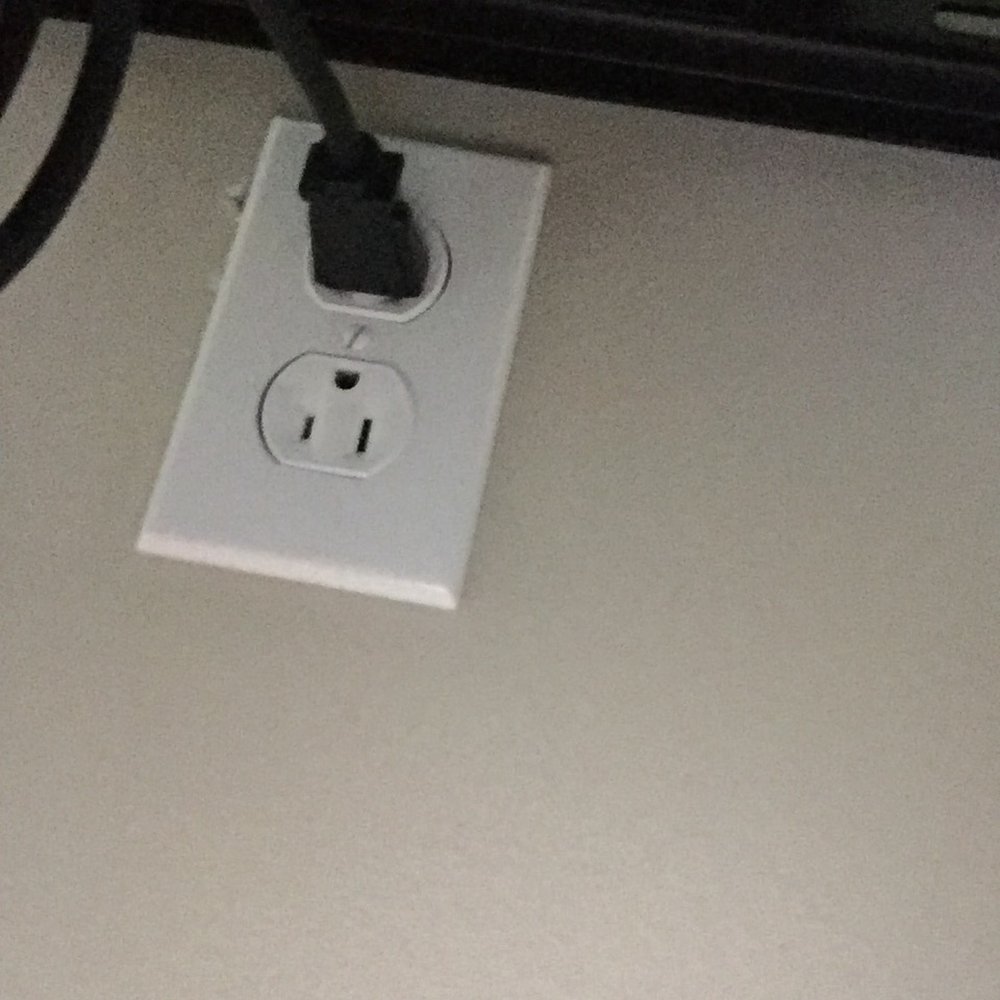 Upside down outlet. Illegally installed. Upside down outlet. Illegally installed.