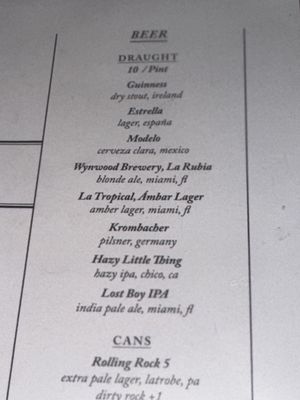 Menu photo 1 Lost Boy Dry Goods Miami, FL