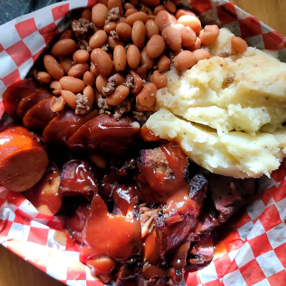 The Hotbox BBQ - Two meat/ two sides combo - Barbeque Near Me - Fresno, California The Hotbox BBQ - Two meat/ two sides combo - Barbeque Near Me - Fresno, California