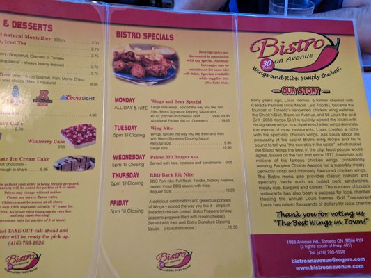 Menu photo 5 Bistro On Avenue Toronto, ON Menu photo 5 Bistro On Avenue Toronto, ON