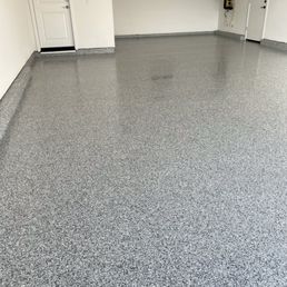 a polished garage floor