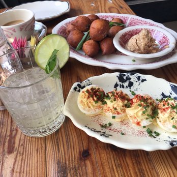 Haberdish - hush puppies, deviled eggs & spiked pineapple punch - Southern Near Me - Charlotte, North Carolina