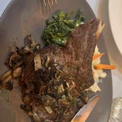 Osteria del Monte - 45 day wet aged prime Rib Eye. Holy Cow. Cut it with a fork