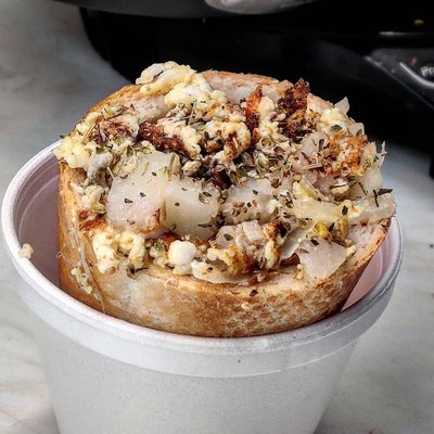 Photo of Colino's Cafe & Bakery - St Louis, MO, US. Breakfast Sandwich Cone