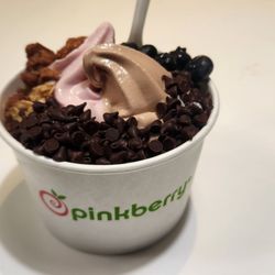 Pinkberry - Frozen yogurt cup with toppings