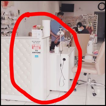 DK Nails & SPA - Corner desk of owner/manager who serviced my nails. - Nail Salons Near Me - San Bernardino, California