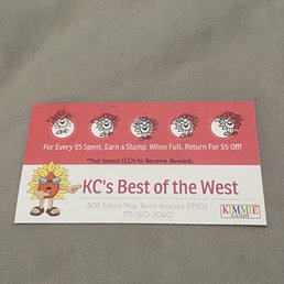 Punch card **must spend $5.01 to receive rewards. Punch card **must spend $5.01 to receive rewards.