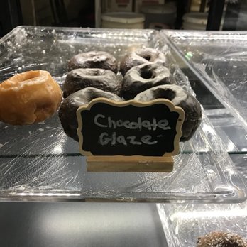 D'Ercole Donuts - 4 minutes before closing and have a good amount left  -chocolate glaze - Donuts Near Me - Northvale, New Jersey