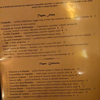 Dali Restaurant & Tapas Bar - Menu - Spanish Near Me - Somerville, Massachusetts