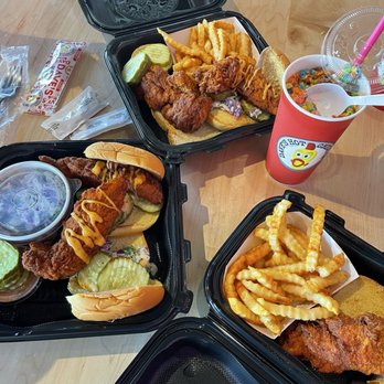 Dave's Hot Chicken - Dave's #2 2 Sliders w/ Fries Dave's #3 1 Tender & 1 Slider w/ Fries Dave's #4 1 Slider with Fries Regular Top Loaded Fries - Chicken Shop Near Me - Highland, California