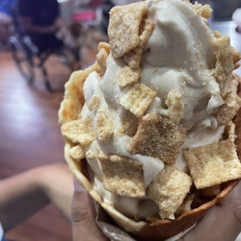Moo Moo Cows - Cinnamon Toast Crunch Soft Serve in a Waffle Cone - Ice Cream & Frozen Yogurt Near Me - Baltimore, Maryland Moo Moo Cows - Cinnamon Toast Crunch Soft Serve in a Waffle Cone - Ice Cream & Frozen Yogurt Near Me - Baltimore, Maryland