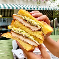 The McArthurs! Chicken schnitzel sandwich.