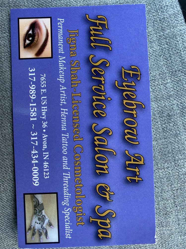 EYEBROW ART FULL SERVICE SALON & SPA 7631 East US Hwy 36, Avon