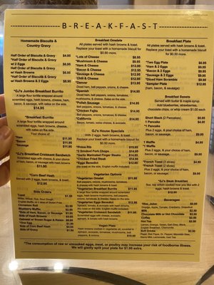 Menu photo 6 GJ's Family Restaurant Eugene, OR