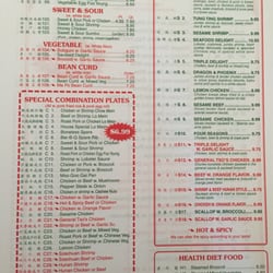 China King - Egg Foo Young, Sweet & Sour, Vegetable, Special Combos, and Chef's Special