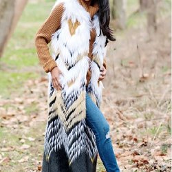 Unfiltered Threads by Becky - Chevron Faux Fur Vest Available Here!