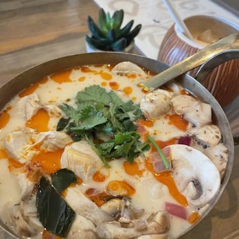 Nara Thai Kitchen - Tom kha with chicken - Thai Near Me - Irvine, California Nara Thai Kitchen - Tom kha with chicken - Thai Near Me - Irvine, California