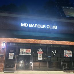 Exterior outside entrance of Md Barber Club - Raleigh, North Carolina Exterior outside entrance of Md Barber Club - Raleigh, North Carolina
