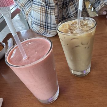 Morning Glory Brunchery - Strawberry smoothie and iced coffee - Breakfast & Brunch Near Me - Mesa, Arizona Morning Glory Brunchery - Strawberry smoothie and iced coffee - Breakfast & Brunch Near Me - Mesa, Arizona