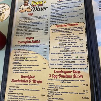 Papa's New York Diner - Menu - Breakfast & Brunch Near Me - Clearwater, Florida Papa's New York Diner - Menu - Breakfast & Brunch Near Me - Clearwater, Florida