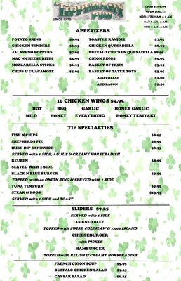 Menu photo 3 Tipperary Pub Deerfield Beach, FL