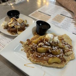 Uptown Grill - Apple pancakes and banana bread French toast!
