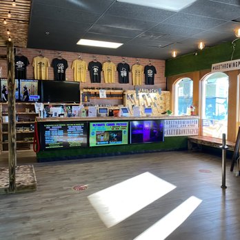 Axe Throwing PCB - Check in counter.  Nice place - Axe Throwing Near Me - Panama City Beach, Florida