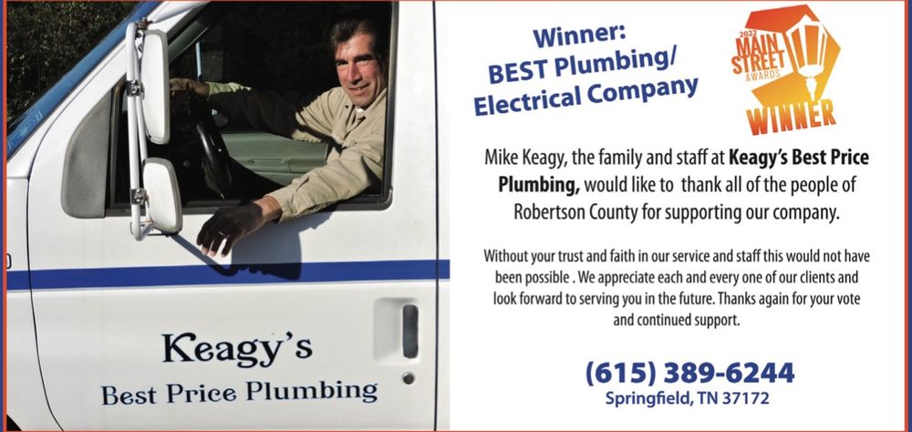 Slide of Keagy's Best Price Plumbing