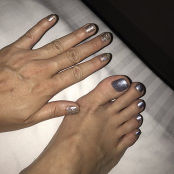 Nailandia - End result of my 1400 pesos package which includes a manicure, pedicure, and back massage. - Nail Salons Near Me - Taguig, NCR