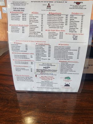 Menu photo 2 Backwoodz Sandston, VA