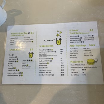 Bubble U - Menu - Coffee & Tea Near Me - Los Angeles, California