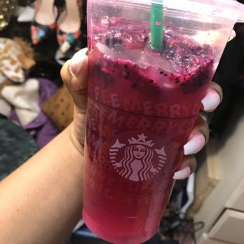 Starbucks - Venti mango dragonfruit lemonade - Coffee & Tea Near Me - Rancho Cucamonga, California Starbucks - Venti mango dragonfruit lemonade - Coffee & Tea Near Me - Rancho Cucamonga, California
