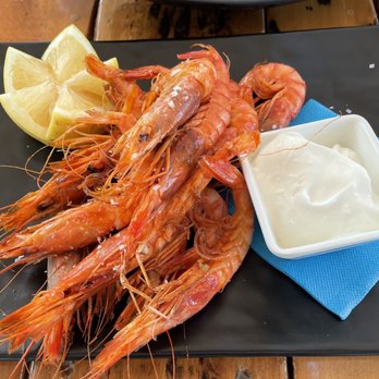 Xiringuito - Gambas ala plancha - Seafood Near Me - Cala Ratjada, PM