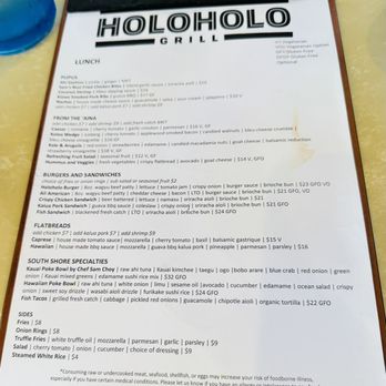 Holoholo Grill - Menu - Hawaiian Near Me - Koloa, Hawaii