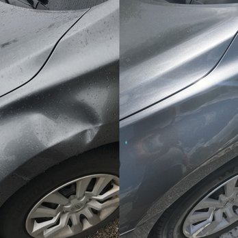 Collision Care Xpress - Before and after. Great work with a lifetime guarantee. - Body Shops Near Me - Pompano Beach, Florida