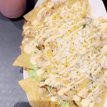 Blue Burro - Surf n Turf Chip with chicken instead of angus steak - Salad Near Me - Long Beach, California