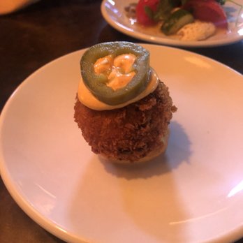 Delicia - Potato Crochet & heirloom tomato salad - Latin American Near Me - Indianapolis, Indiana