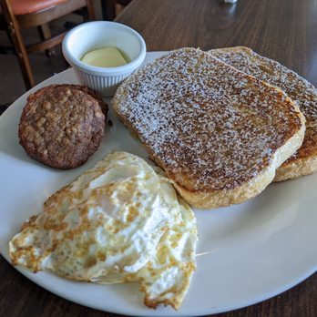 Cheeky Cafe - French toast with veggie patties - Asian Fusion Near Me - Seattle, Washington