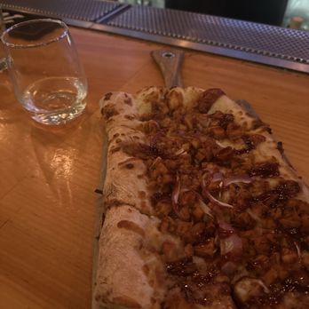 One Door North - BBQ chicken flatbread - New American Near Me - San Diego, California One Door North - BBQ chicken flatbread - New American Near Me - San Diego, California