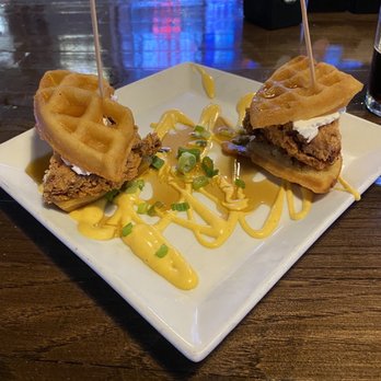 Bites and Pints Gastro Pub - Chicken Waffle Sliders - Gastropubs Near Me - Greensboro, North Carolina Bites and Pints Gastro Pub - Chicken Waffle Sliders - Gastropubs Near Me - Greensboro, North Carolina