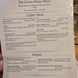 The Crown - Oct 2026 menu