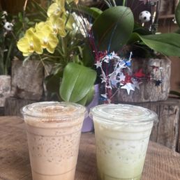 Chai Latte and Matcha Latte