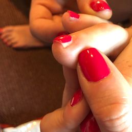 HALF MY TOE WAS PAINTED