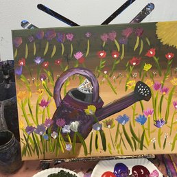 We painted a water can.. this is mine