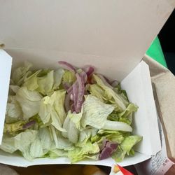 McDonald's - Lettuce and wet onion.
