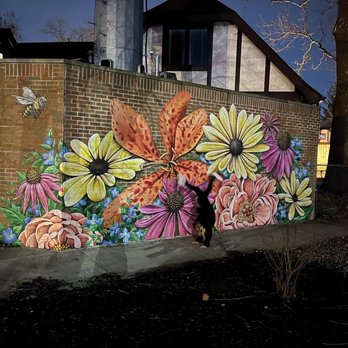 Floral Garden Mural - Public Art Near Me - Indianapolis, Indiana Floral Garden Mural - Public Art Near Me - Indianapolis, Indiana