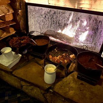Fireside Dining - Beef short ribs, salmon, mushroom stew, potatoes - French Near Me - Park City, Utah