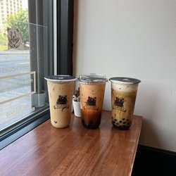 Daboba - Grass jelly milk tea, Thai iced tea, roasted Brown sugar boba